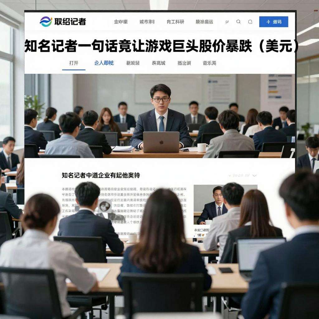 知名记者一句话，竟让游戏巨头股价暴跌4.26美元