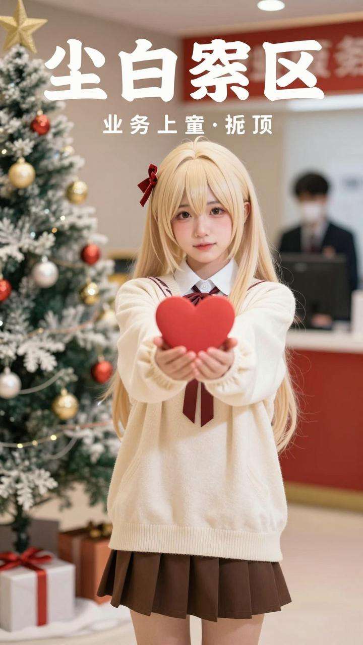 《尘白禁区》圣诞贺图：大雷少女面红娇羞献爱心第一张图