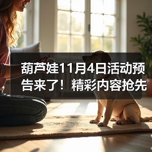 葫芦娃11月4日活动预告来了！精彩内容抢先看（图2）