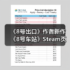 《8号出口》作者新作《8号车站》Steam页面公开(图2) 《8号出口》作者新作《8号车站》Steam页面公开(图2)